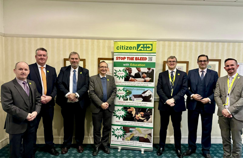 Neil in Parliament with citizenAID