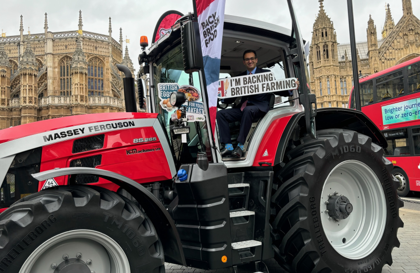 Neil on a tractor in Westminster