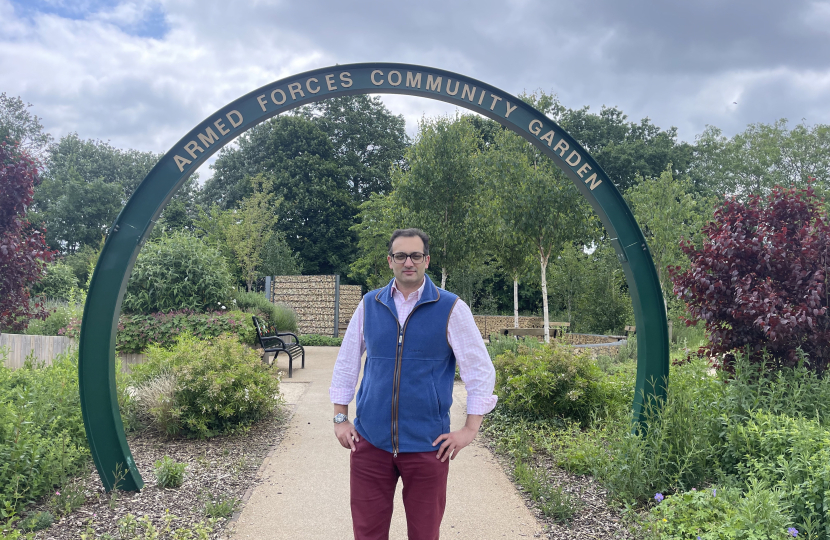 Dr Neil Shastri-Hurst MP at the Solihull Armed Forces Garden