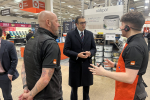 Neil with employees of B&Q