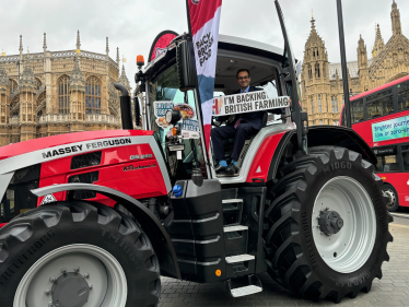 Neil on a tractor in Westminster