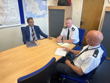 Dr Neil Shastri-Hurst MP with the Chief Superintendent