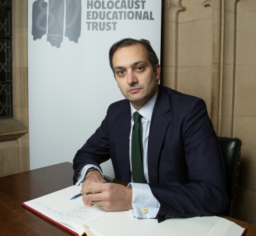 Neil signs the Holocaust Educational Trust Book of Commitment   